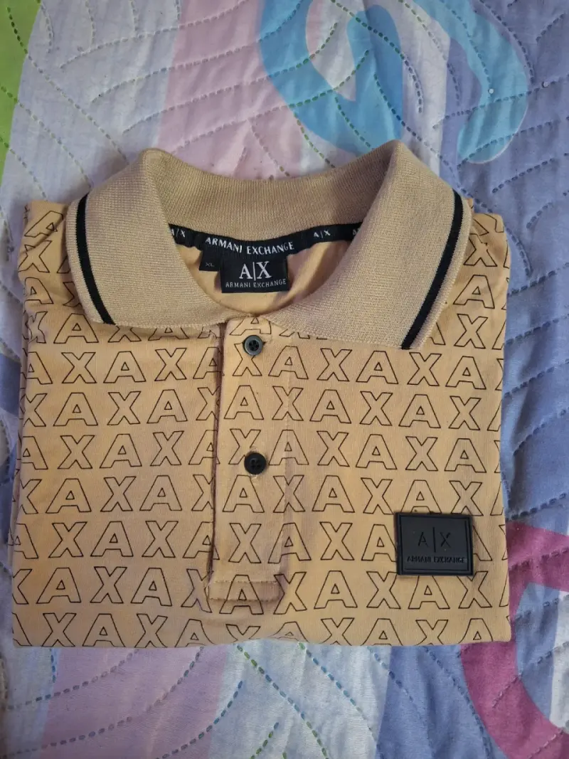 Polera polo Armani Exchange beige - 1