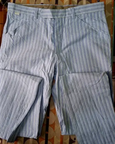 Pantalones a rayas celestes - miniatura 1
