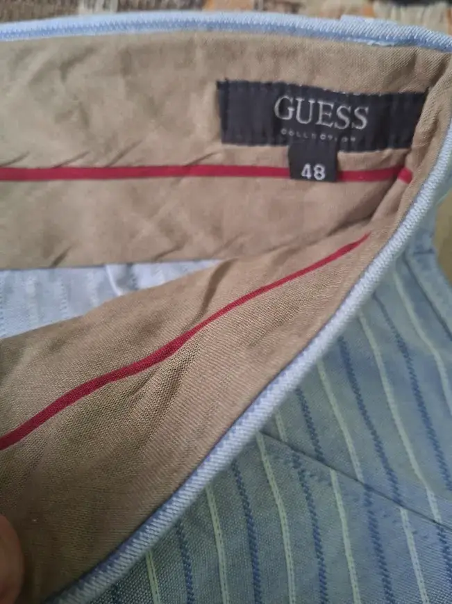 Pantalones a rayas celestes - 2