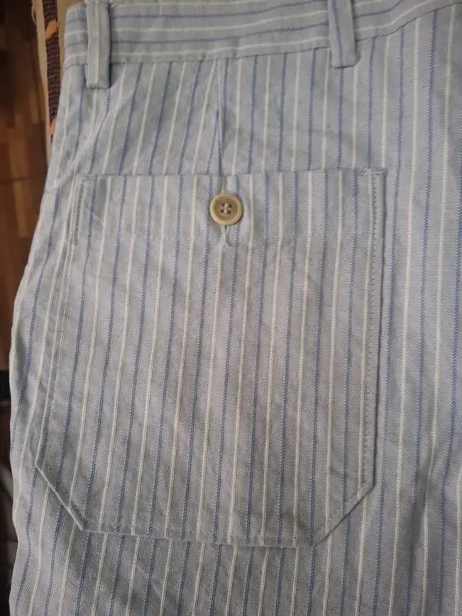 Pantalones a rayas celestes - 3