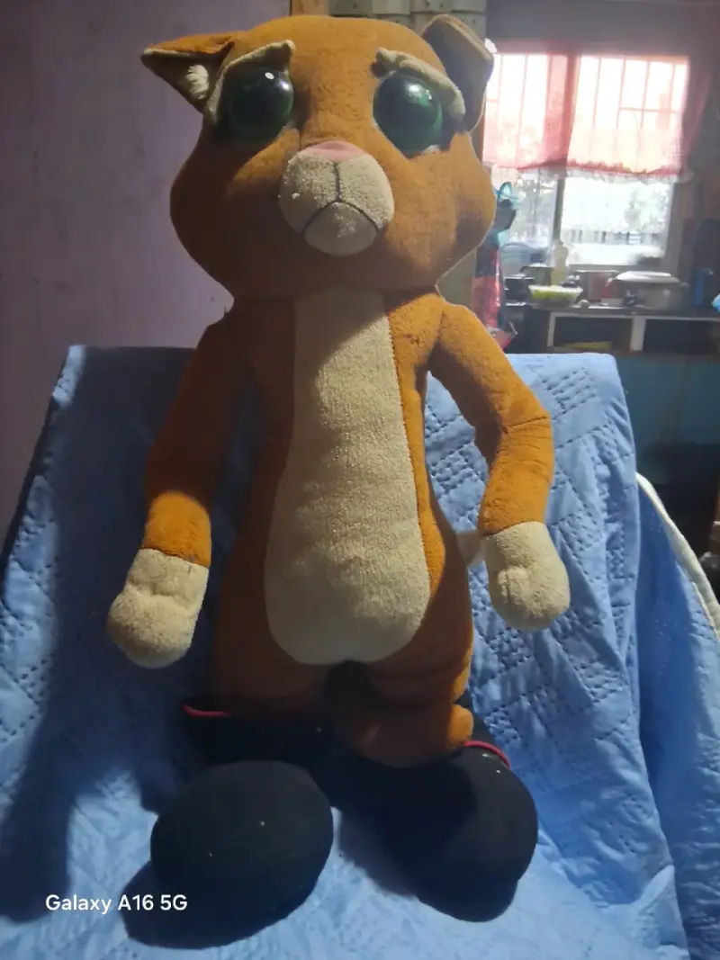 Peluche gato  grande marrón - 2