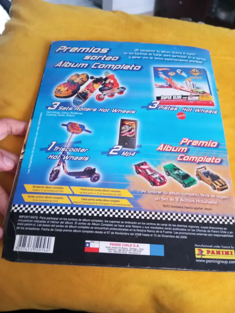 Álbum Hot Wheels 40 Aniversario(2008)Panini 80% c - 2