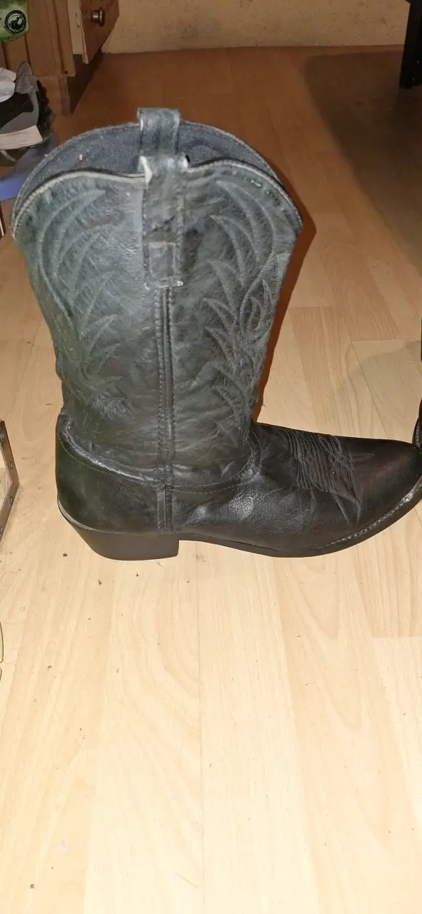 Botas vaqueras negras de cuero - 2