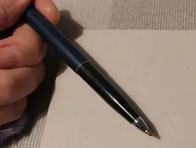 Bolígrafo azul metálico Cross - miniatura 4