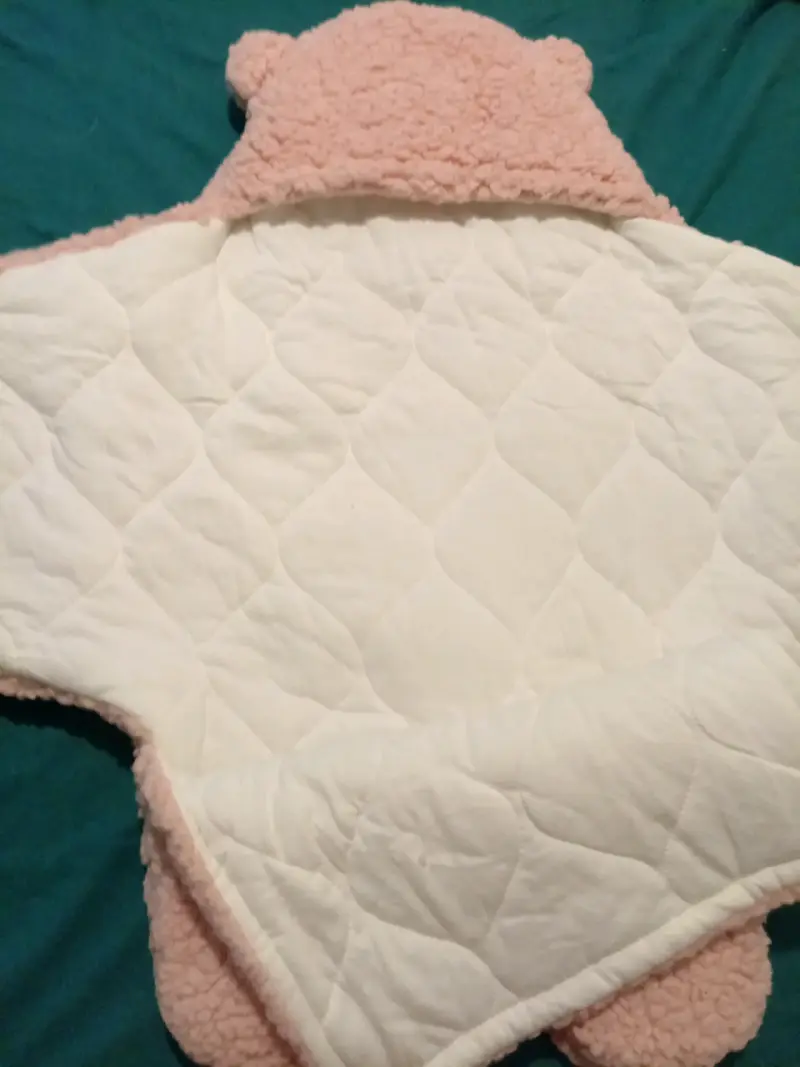 Pijama peluche rosa bebé talla 6/9 - 2