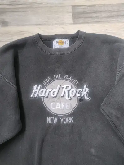 Polerón Hard Rock Cafe gris Vintage - miniatura 1