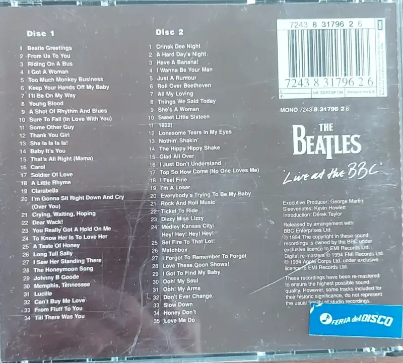 CD The Beatles Live at the BBC - 2