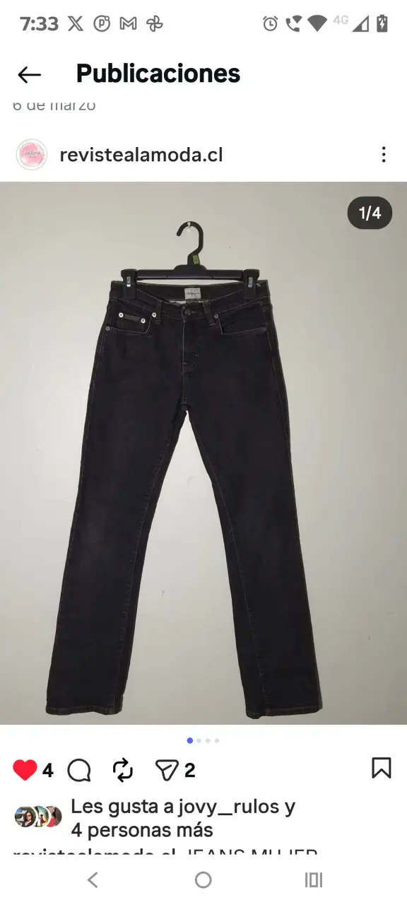 Jeans negros rectos mujer
