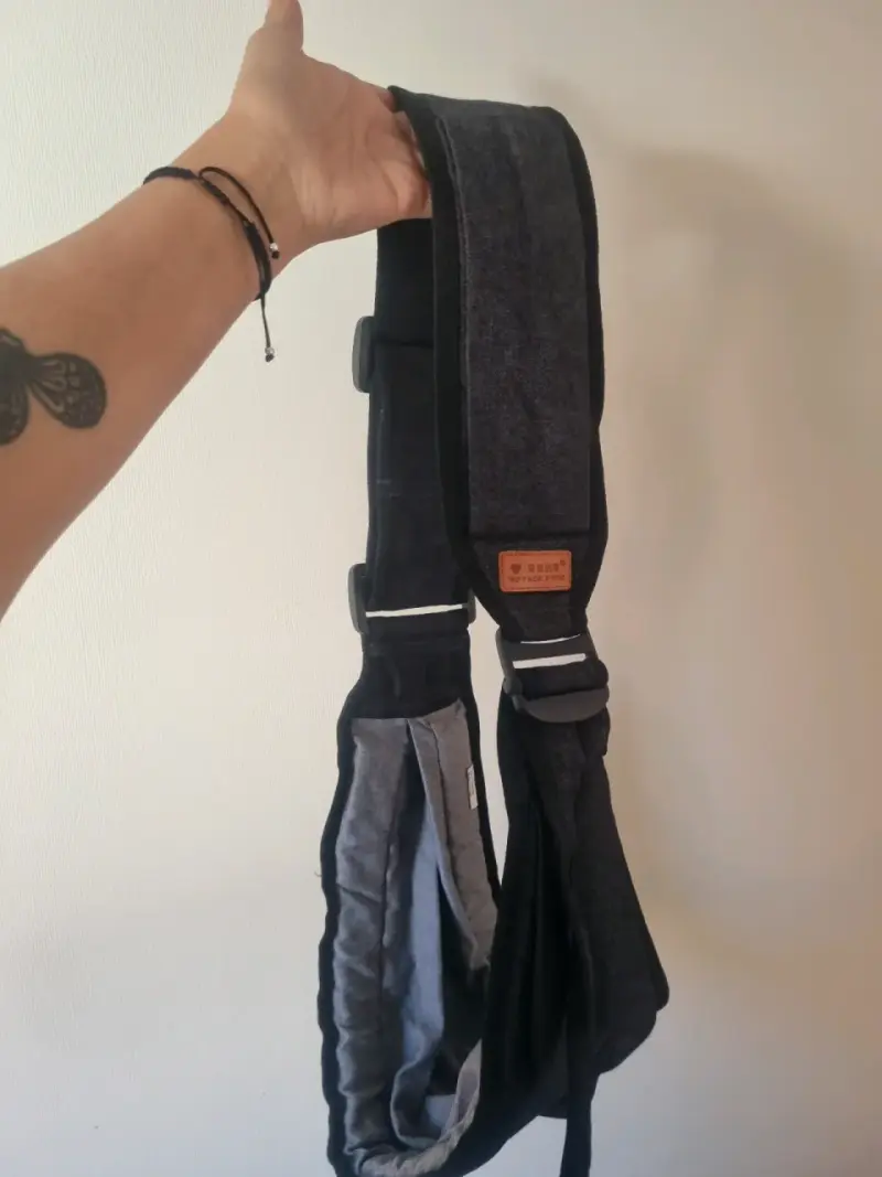 Bandolera porta bebé gris - 2