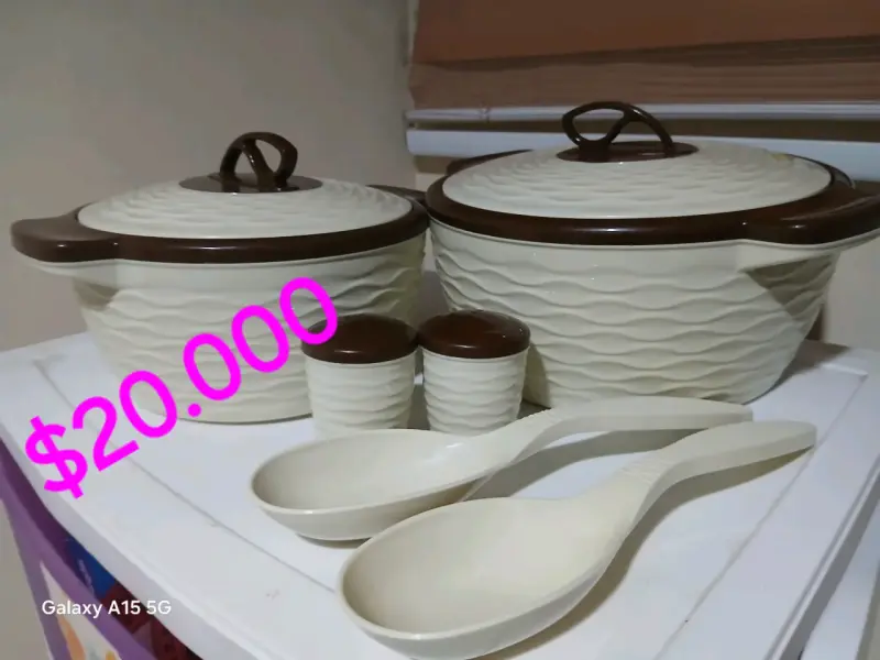 Set de recipientess de termicos beige - 1