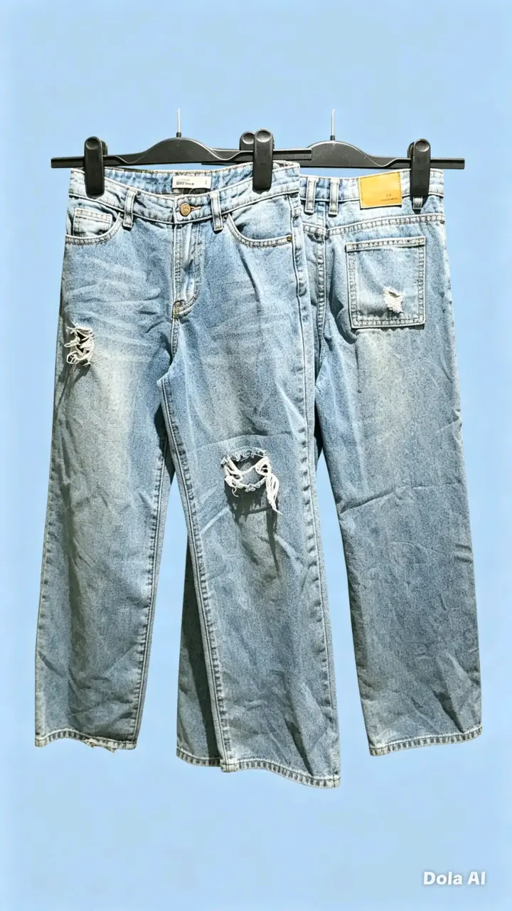 Jeans desgastados celestes - 3