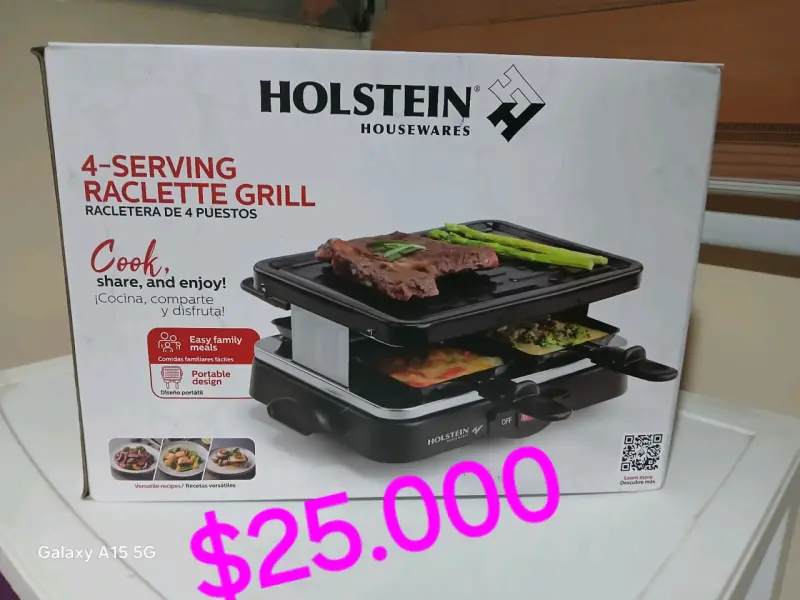 Racletera Holstein de 4 puestos