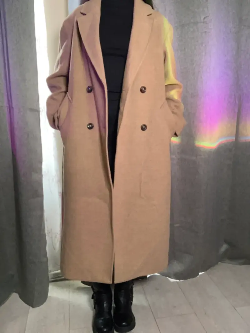 Abrigo largo camel H&M - 1