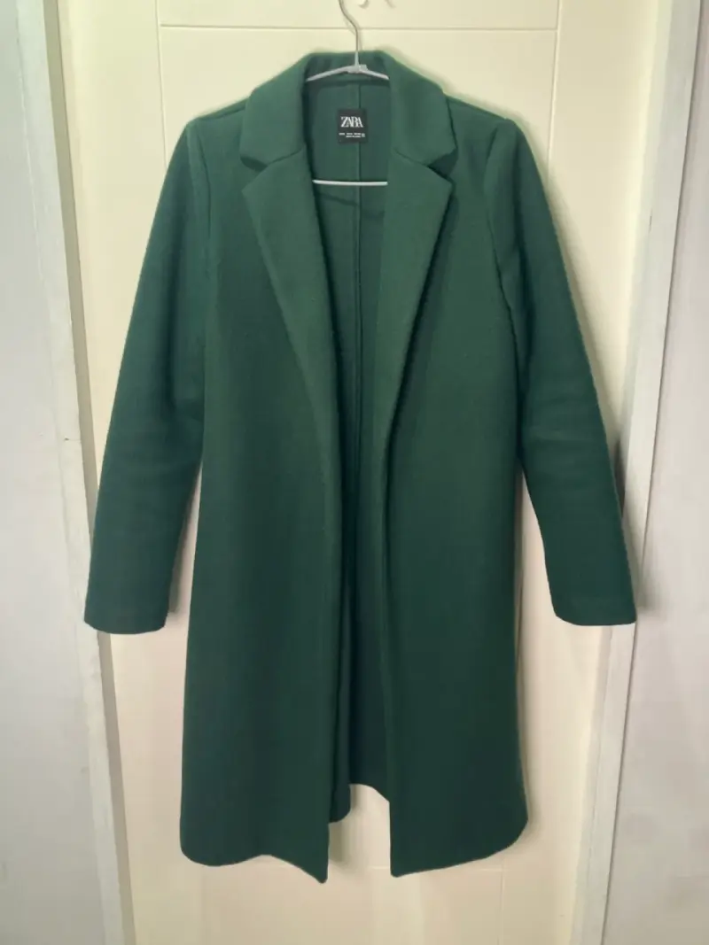 Abrigo largo verde ZARA - 4
