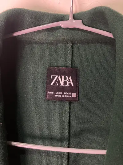 Abrigo largo verde ZARA - miniatura 6
