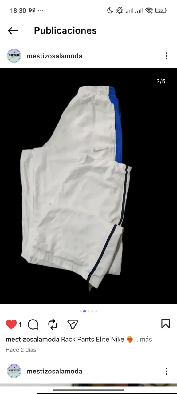 Pantalones deportivos Nike blancos - 2