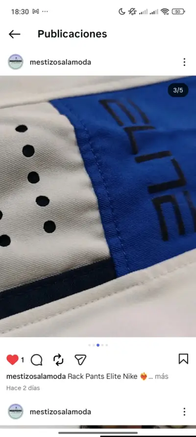 Pantalones deportivos Nike blancos - miniatura 3