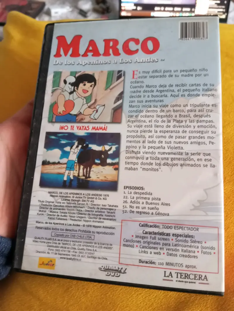 DVD Marco: De los Apeninos a los Andes (Monitos Cl - 2