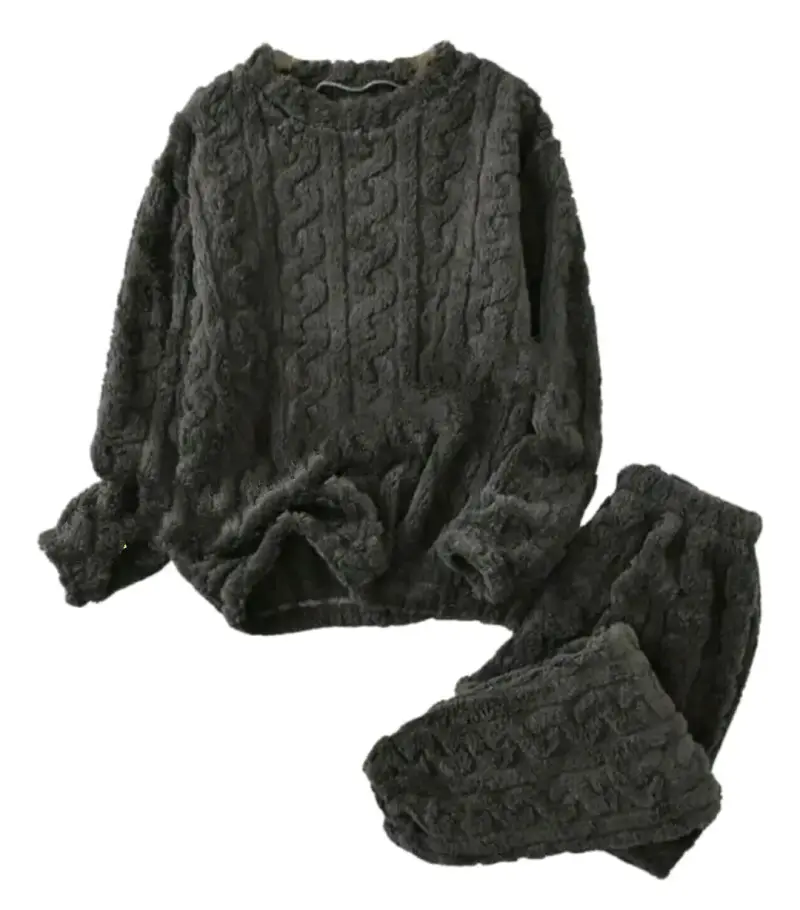 Pijama polar gris oscuro hombre talla M/L - 4