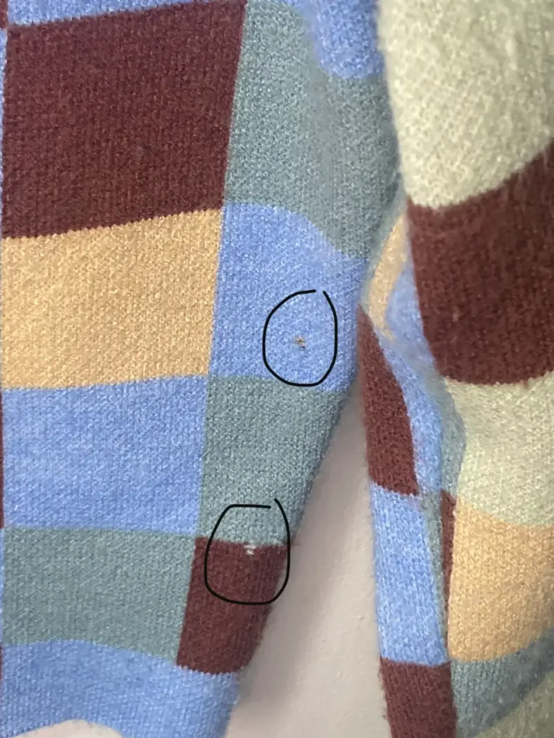 Cardigan crop cuadros multicolor Pacsun - 6