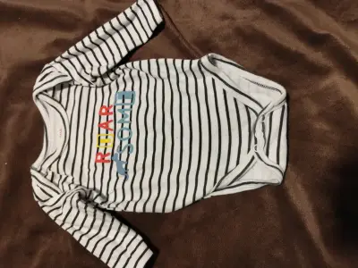 Body de bebé a rayas chic - miniatura 1