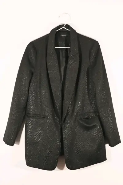 Blazer negro texturizado - miniatura 1