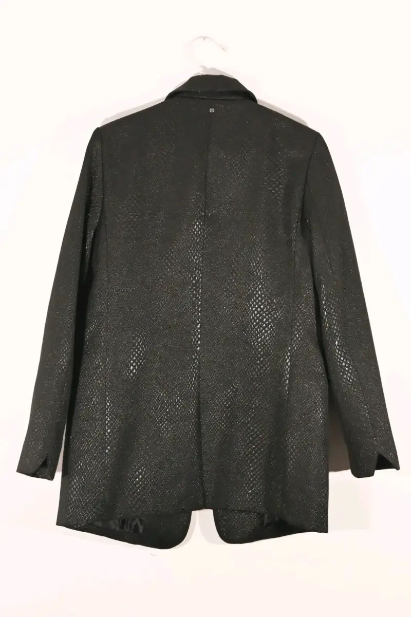 Blazer negro texturizado - 2