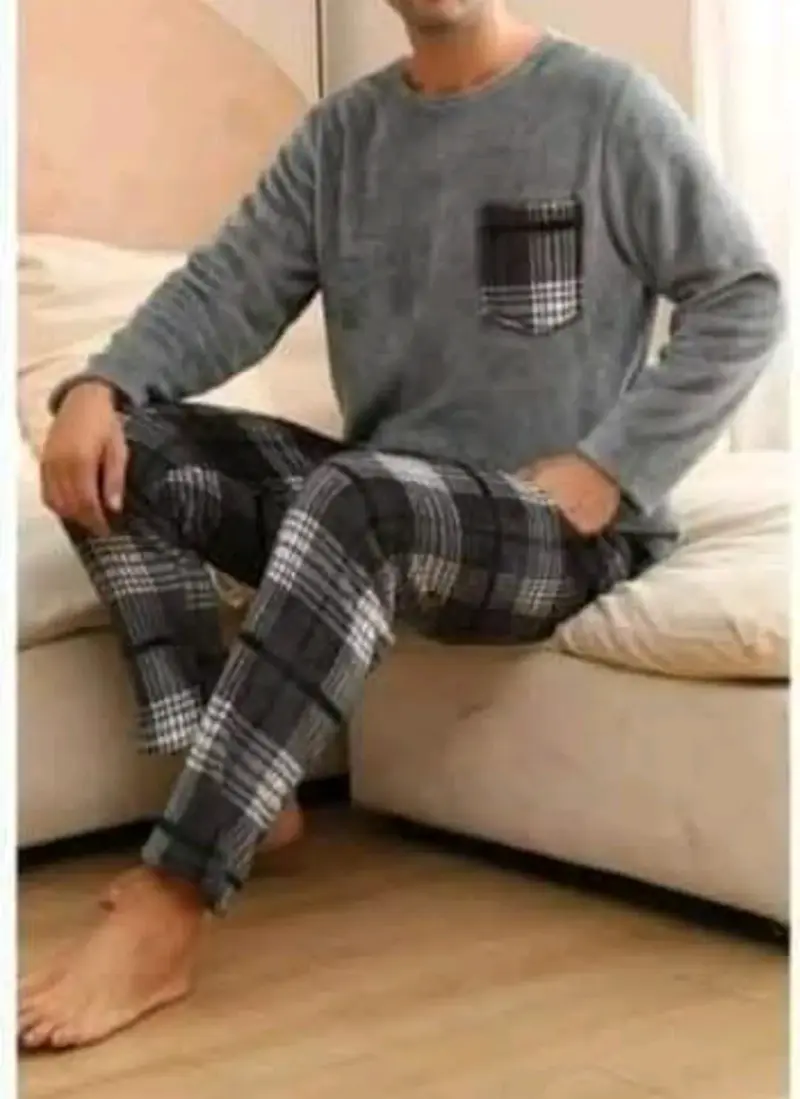 Pijama hombre gris con bolsillo talla L - 2