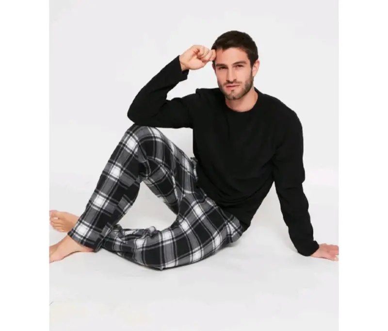 Pijama para hombre gris oscuro talla L - 2