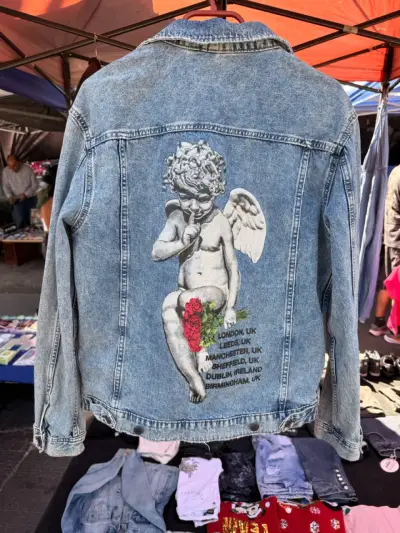 Chaqueta de mezclilla azul claro - miniatura 2