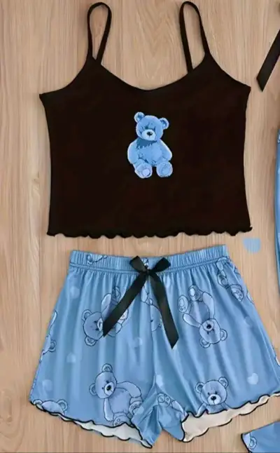Pijama con estampado de ositos talla M - miniatura 3