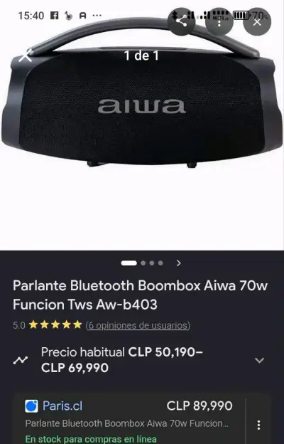 Parlante Bluetooth Aiwa 70W - miniatura 3