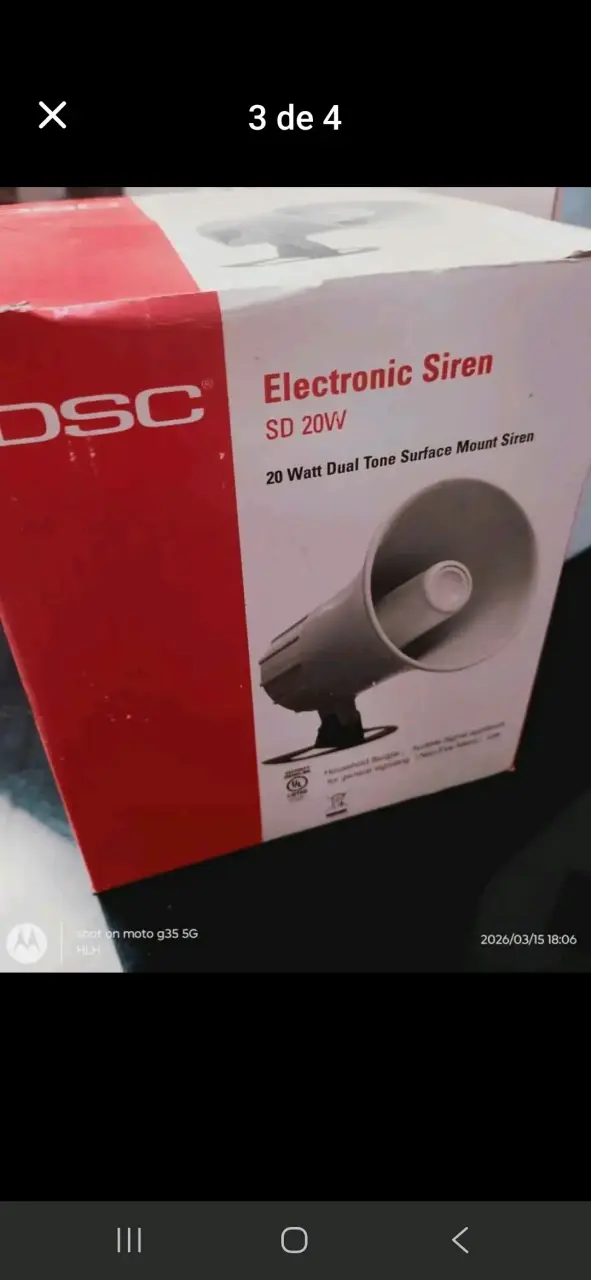 Sirena electrónica DSC SD-20W - 2