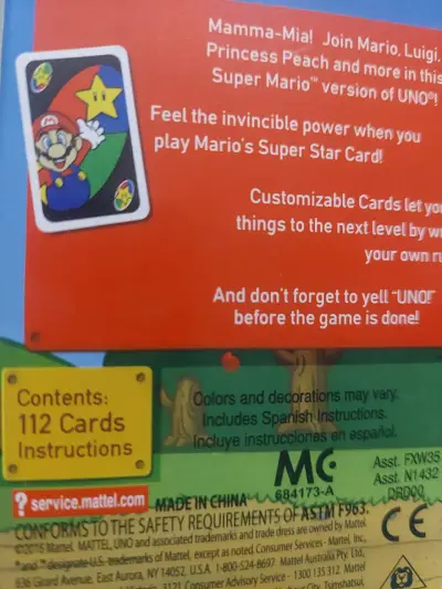 Juego de cartas UNO Super Mario - miniatura 4