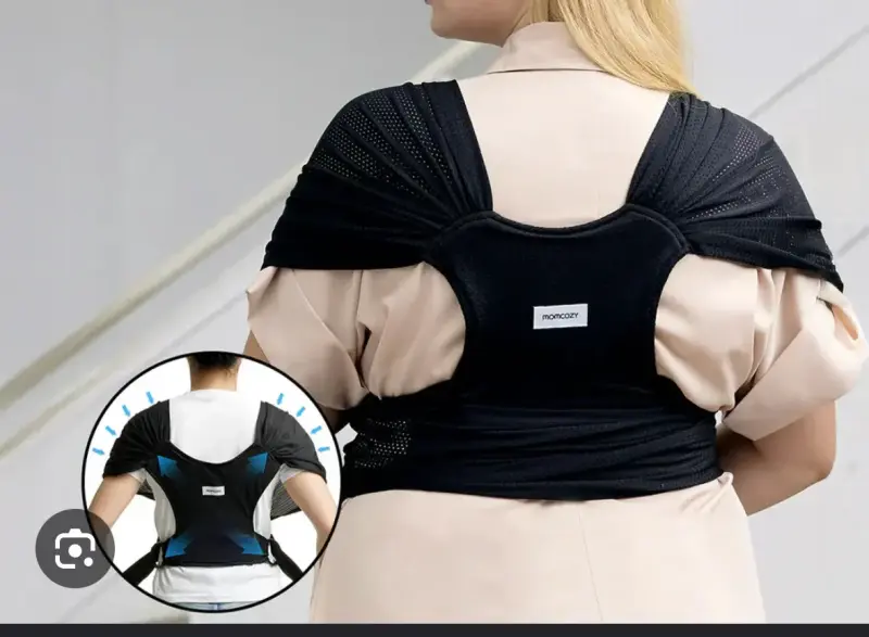 Fular portabebé Momcozy negro - 4