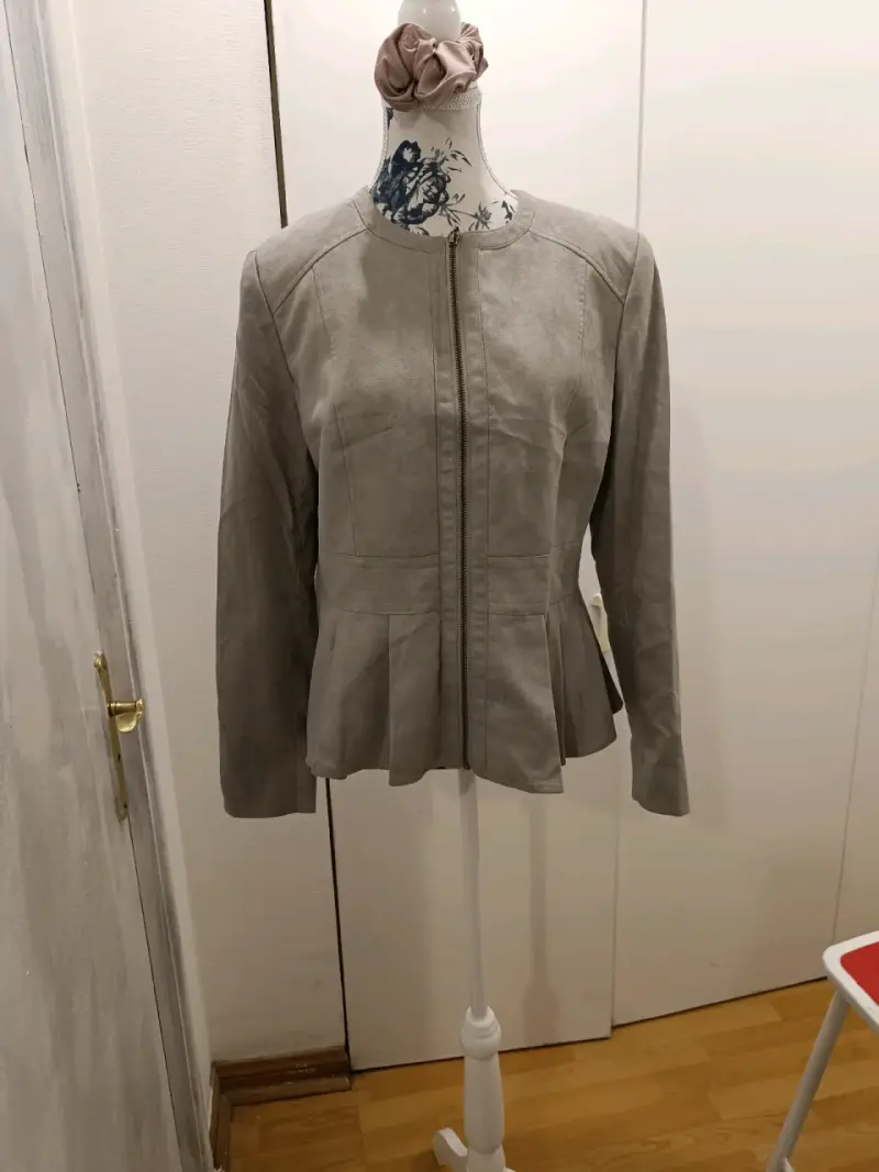 Chaqueta efecto gamuzada con cierre - 7