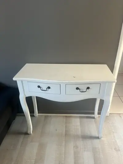 Mesa consola blanca de madera - miniatura 1