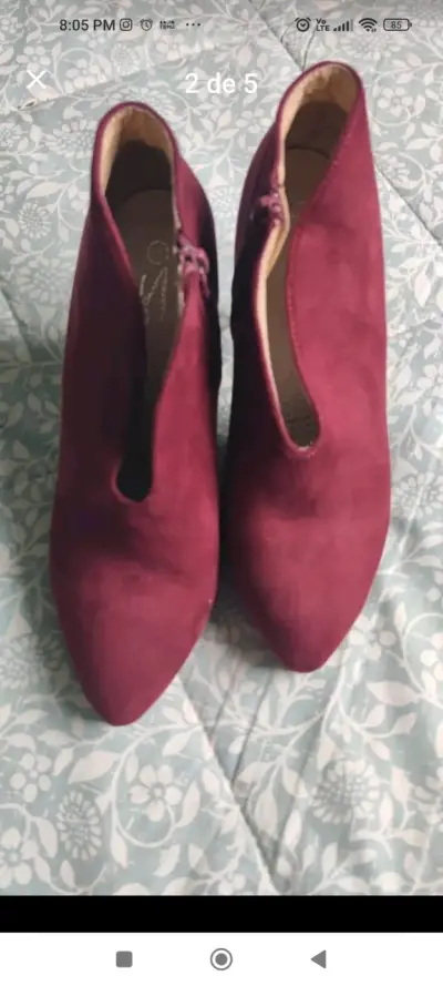 Botines burdeos de gamuza - miniatura 2