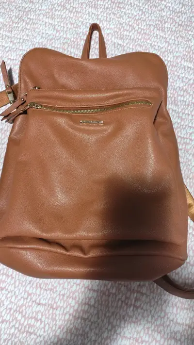 Mochila de ecocuero marrón - miniatura 2