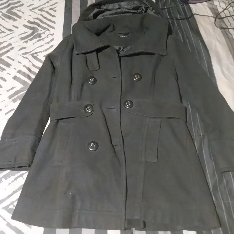 Abrigo negro talla L para mujer - 2