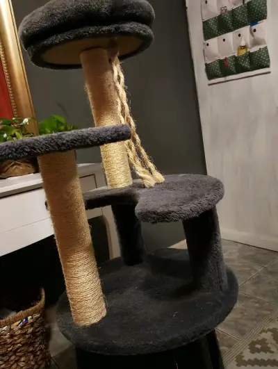 Rascador para gatos gris - miniatura 4