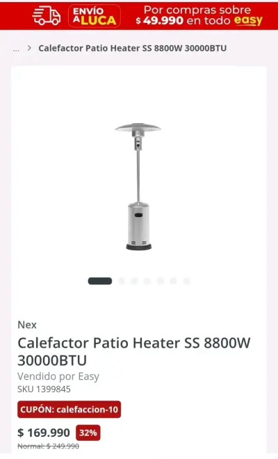 Calefactor de patio NEX nuevo - miniatura 4