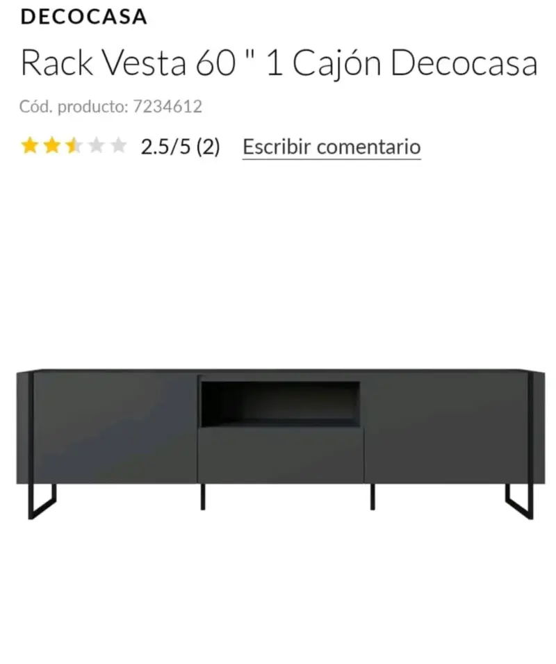 Rack Vesta 60 pulgadas 1 cajón - 1
