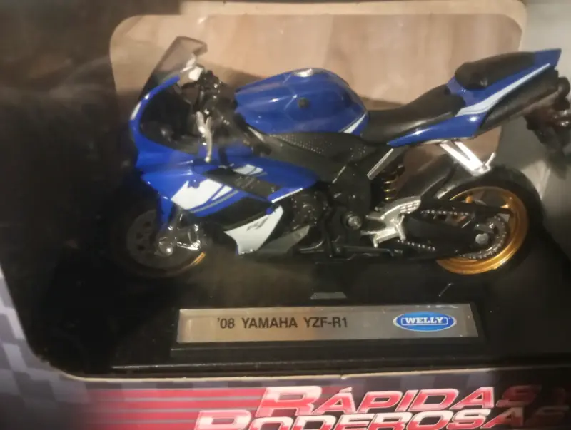 Miniatura Yamaha YZF-R1 azul 1:18 - 3