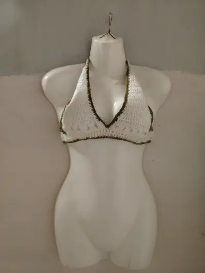 Top bikini tejido a mano - miniatura 3