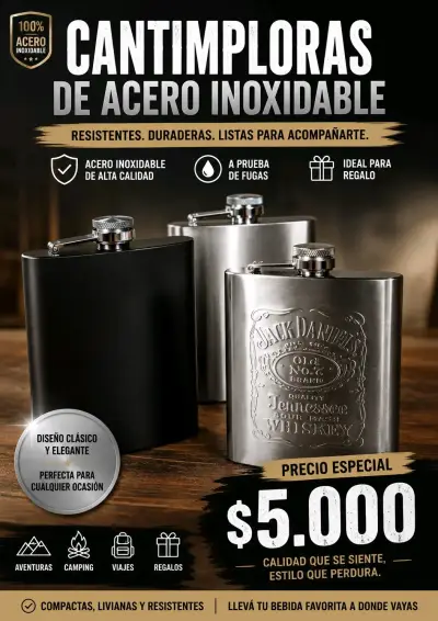 Cantimplora de acero inoxidable - miniatura 1