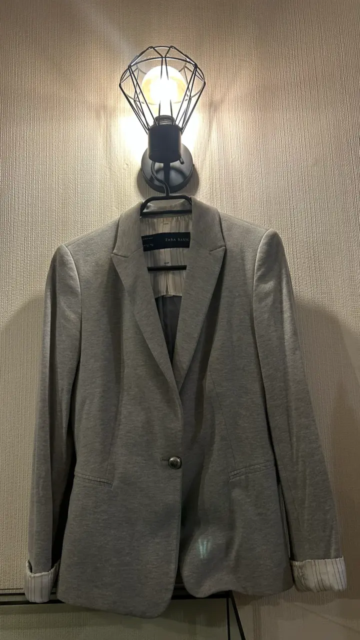 Blazer gris Zara Basic - 1