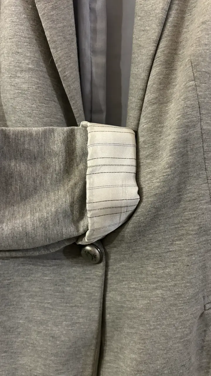 Blazer gris Zara Basic - 2