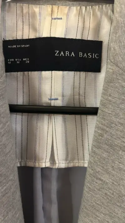 Blazer gris Zara Basic - miniatura 3