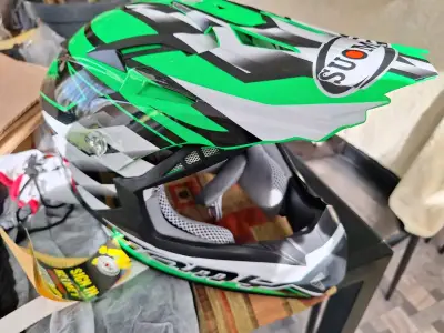 Casco motocross Suomy verde - miniatura 3